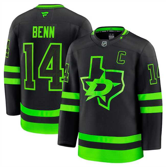 Men%27s Dallas Stars #14 Jamie Benn Black 2024-25 Alternate Stitched Hockey Jersey Dzhi